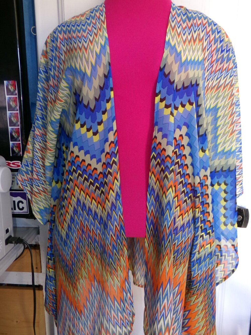 Tacera Open Front Kimono Sz L